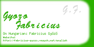gyozo fabricius business card